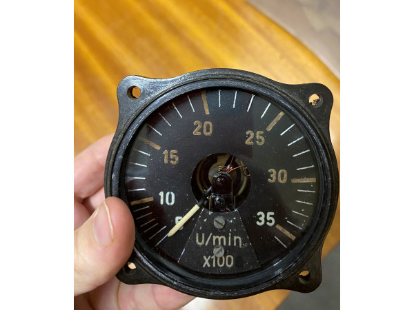 WWII Tachometer, Electrical, 400-3600 RPM, Luftwaffe Fl.20269 Drehzahlanzeiger