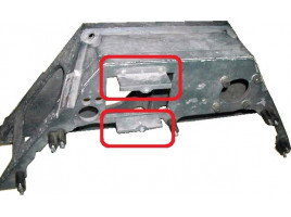 WWII German Luftwaffe FW190 mounting pieces for armament indicator plate on the FW-190 upper panel