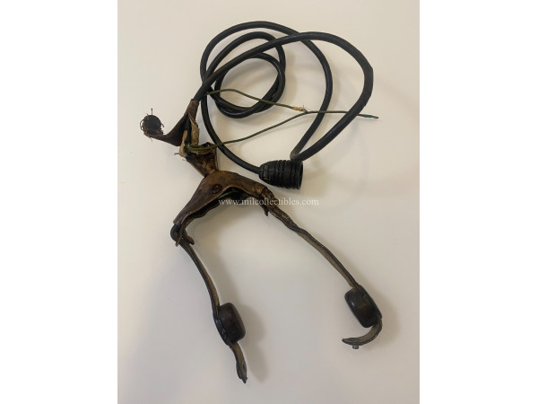 WWII German Air Force – FLIGHT CAP Laryngophone Throat microphone with Cable, Plug Ln. 27561