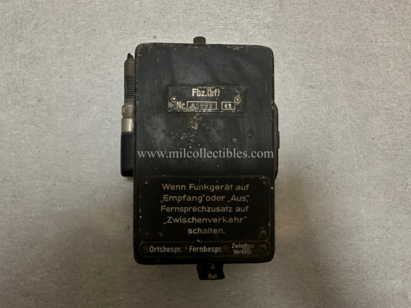 WWII German Fernbesprechzusatz Fbz (bf) Remote Intercom Unit for Torn.Fu.b1 Radio