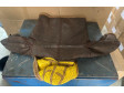 WWII WWII RAF Irvin sheepskin flying jacket with a very unusual hood and an original size label.