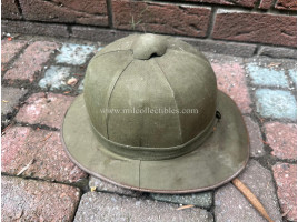 WWII German second pattern Heer Deutsches Afrikakorps (DAK) pith helmet,  marking "JHS"