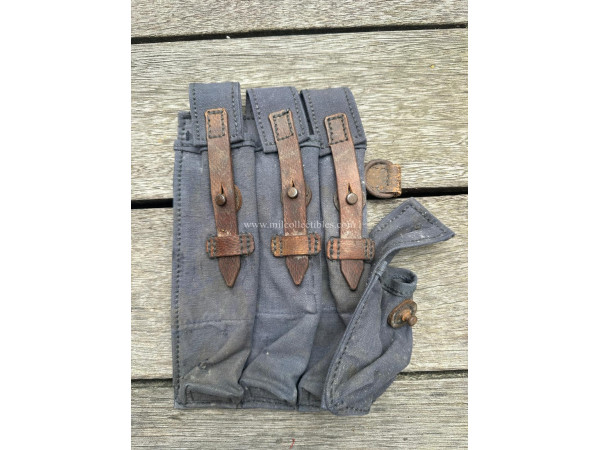 WWII German original blue canvas MP38 u. MP40 magazine pouch WWII German original blue canvas MP38 u. MP40 magazine pouch